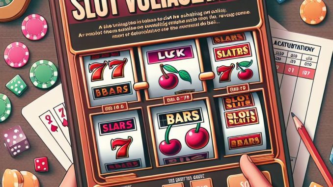 Slot Volatilitesi Rehberi Slot Volatilitesi Rehberi